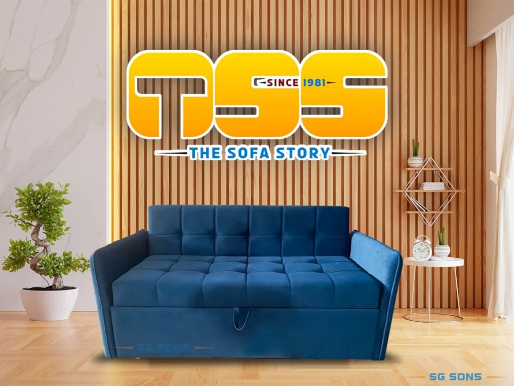 3 Seater Fabric Sofa Cum Bed