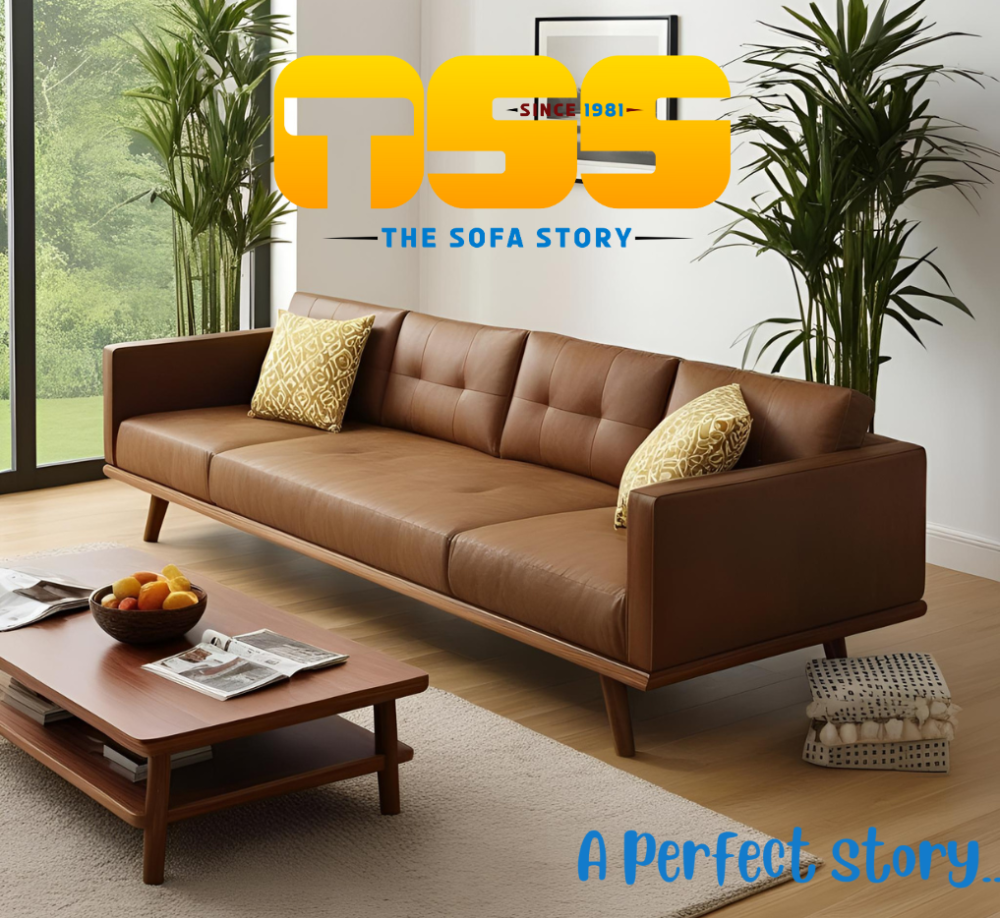 3 Seater Fabric Sofa (Brown)