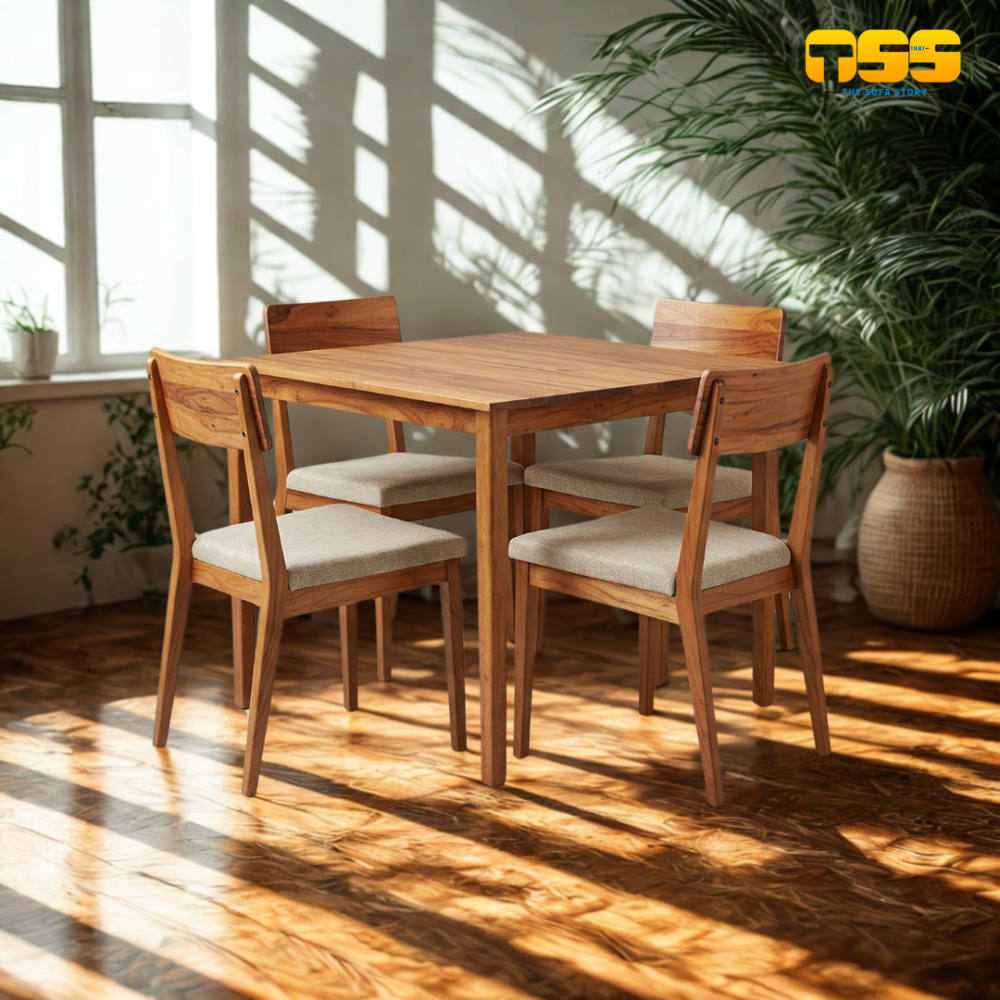 4 Seater Dining Set (Cream CH7)