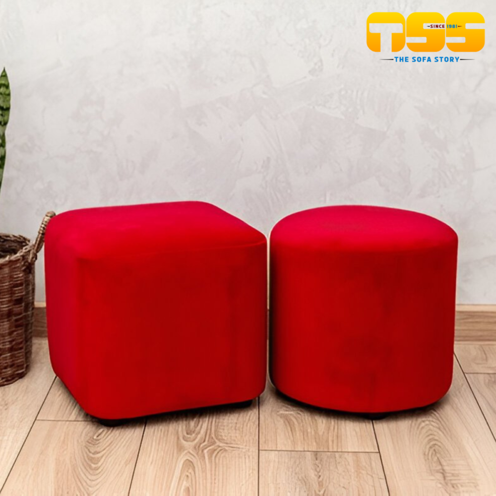 Designer Ottomans (Red)