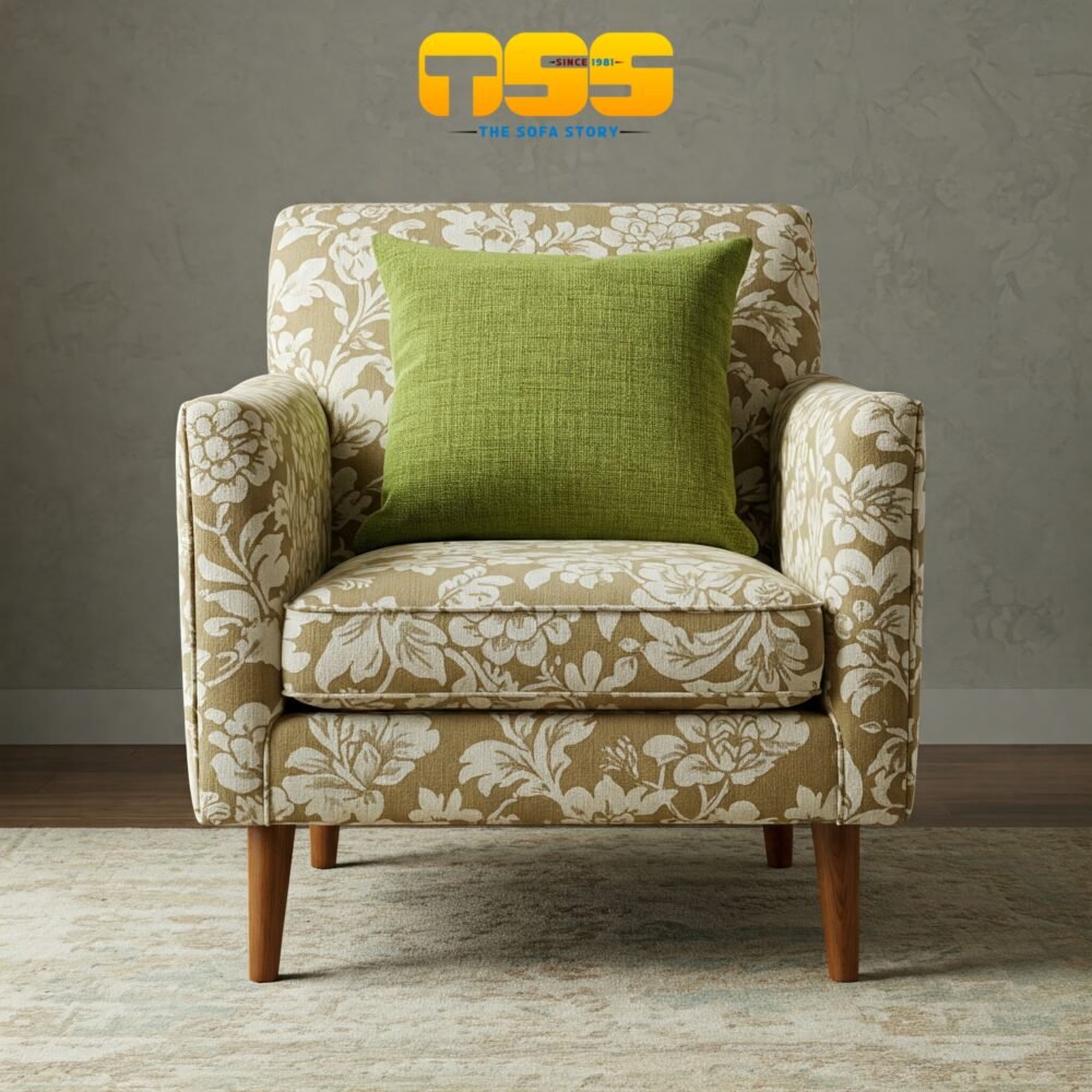 Lounge Chair (Cream Floral)