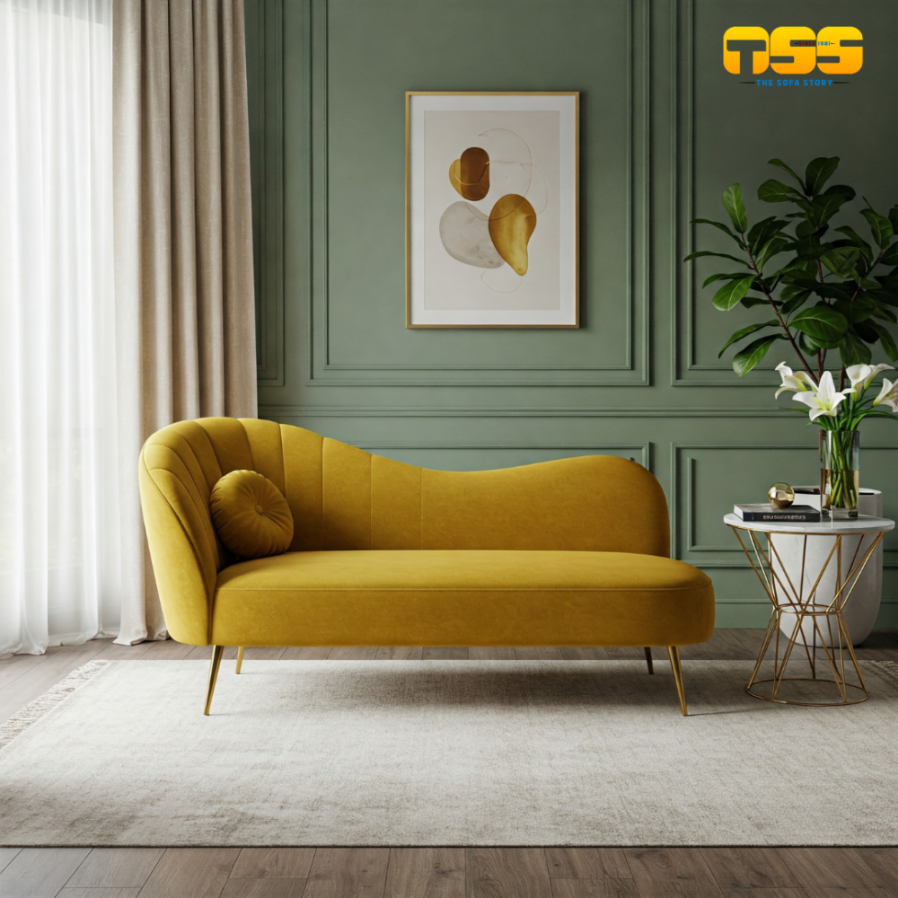 Lounge Sofa (Mustard Yellow)