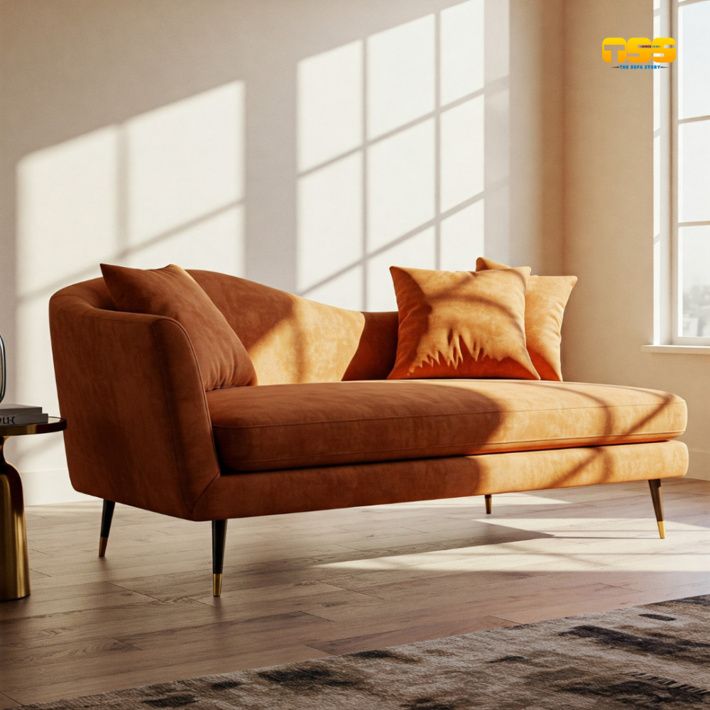 Orange Couple Sofa For Wedding Decor
