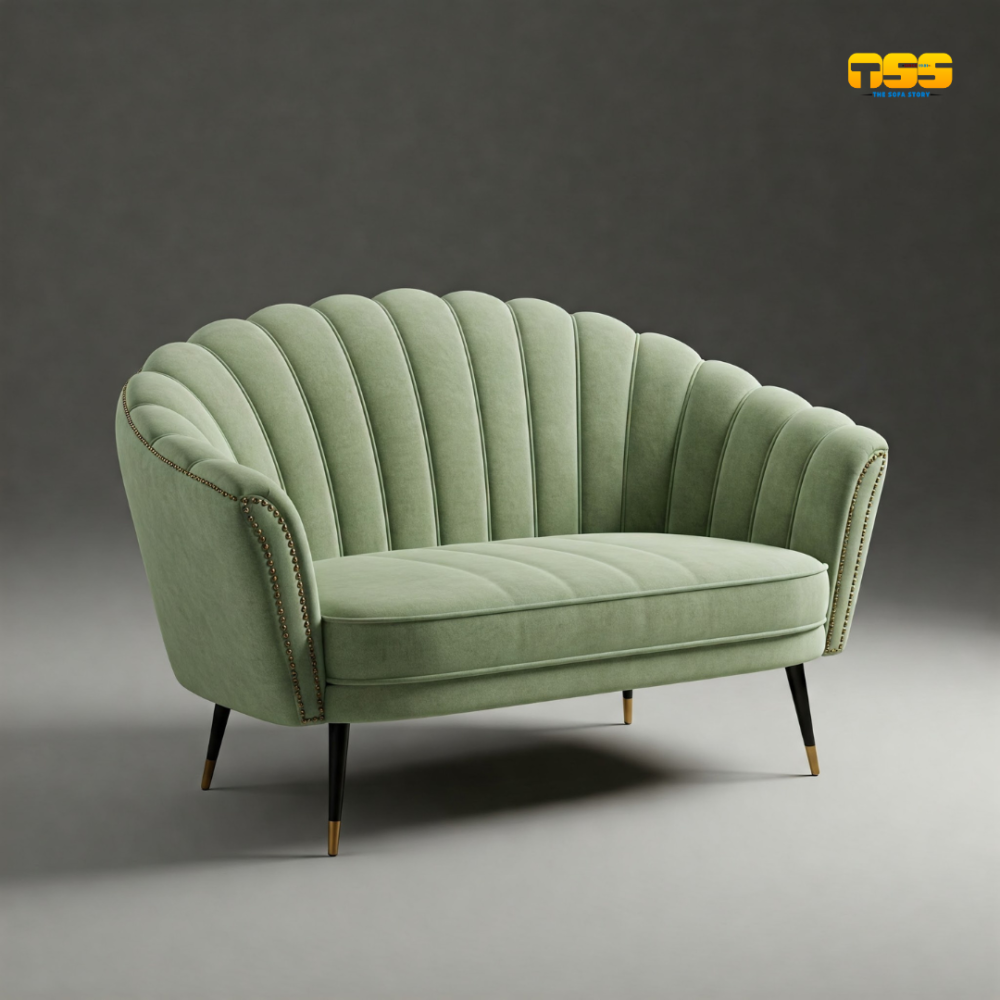 Pista Green Couple Sofa For Wedding Decor