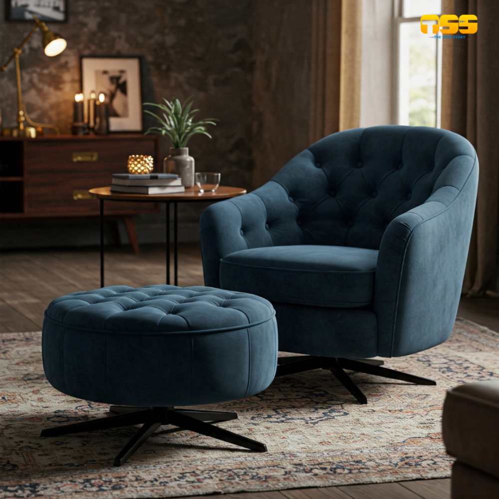 Ultra Lux Accent Chair (Navy Blue)