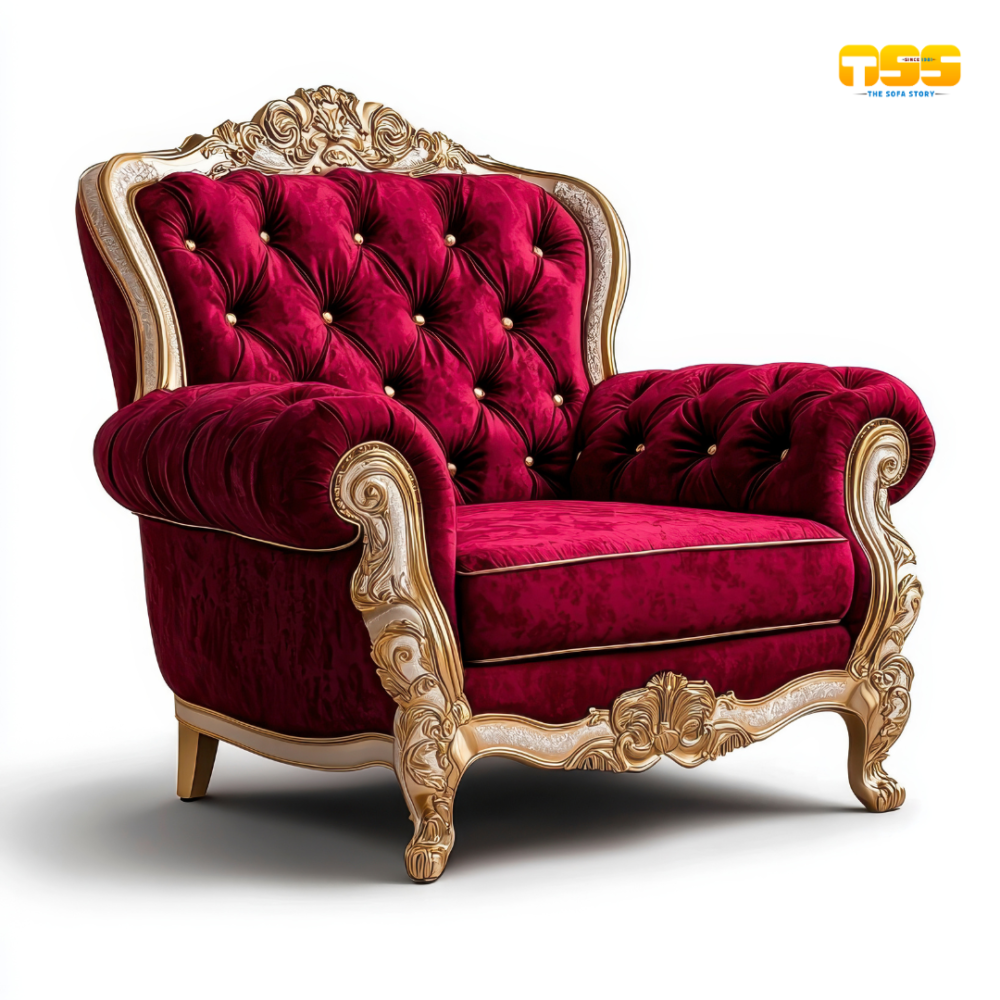 Royal Wedding Chairs for Couple (Red)