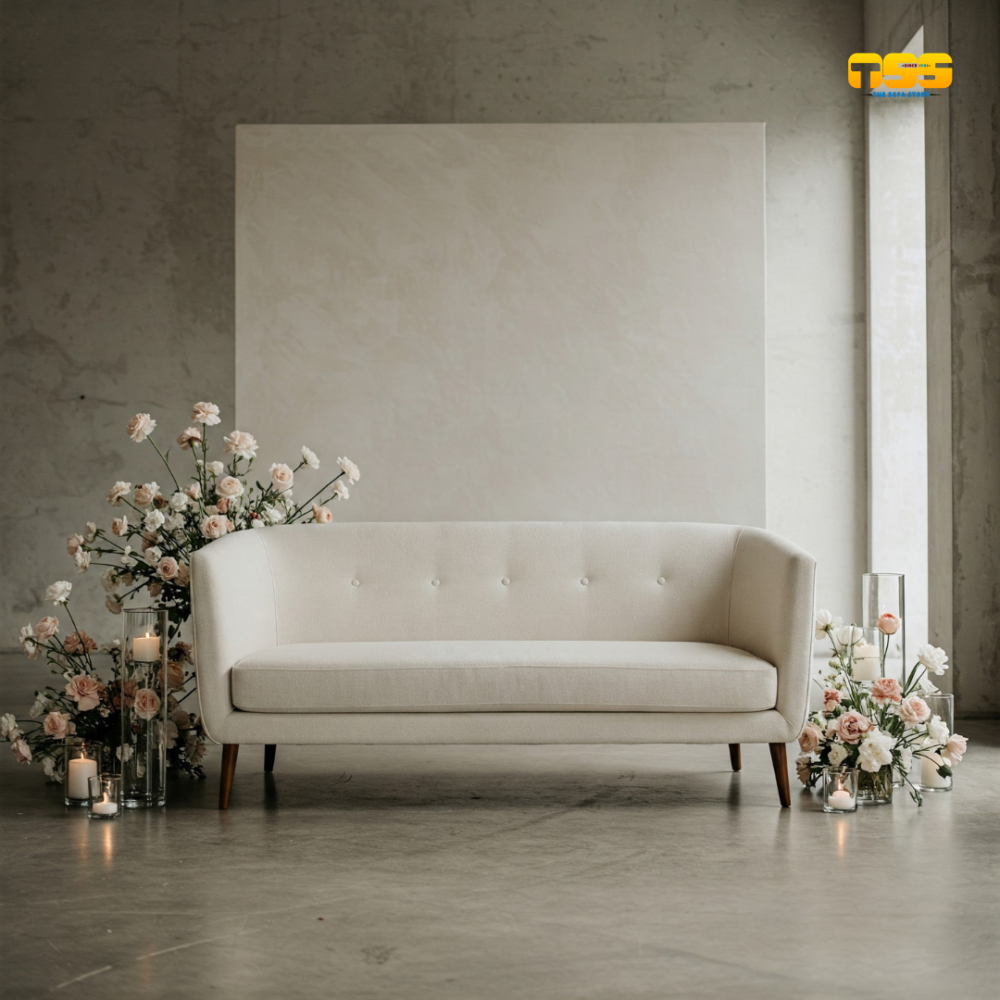 White Couple Sofa for Wedding Decor