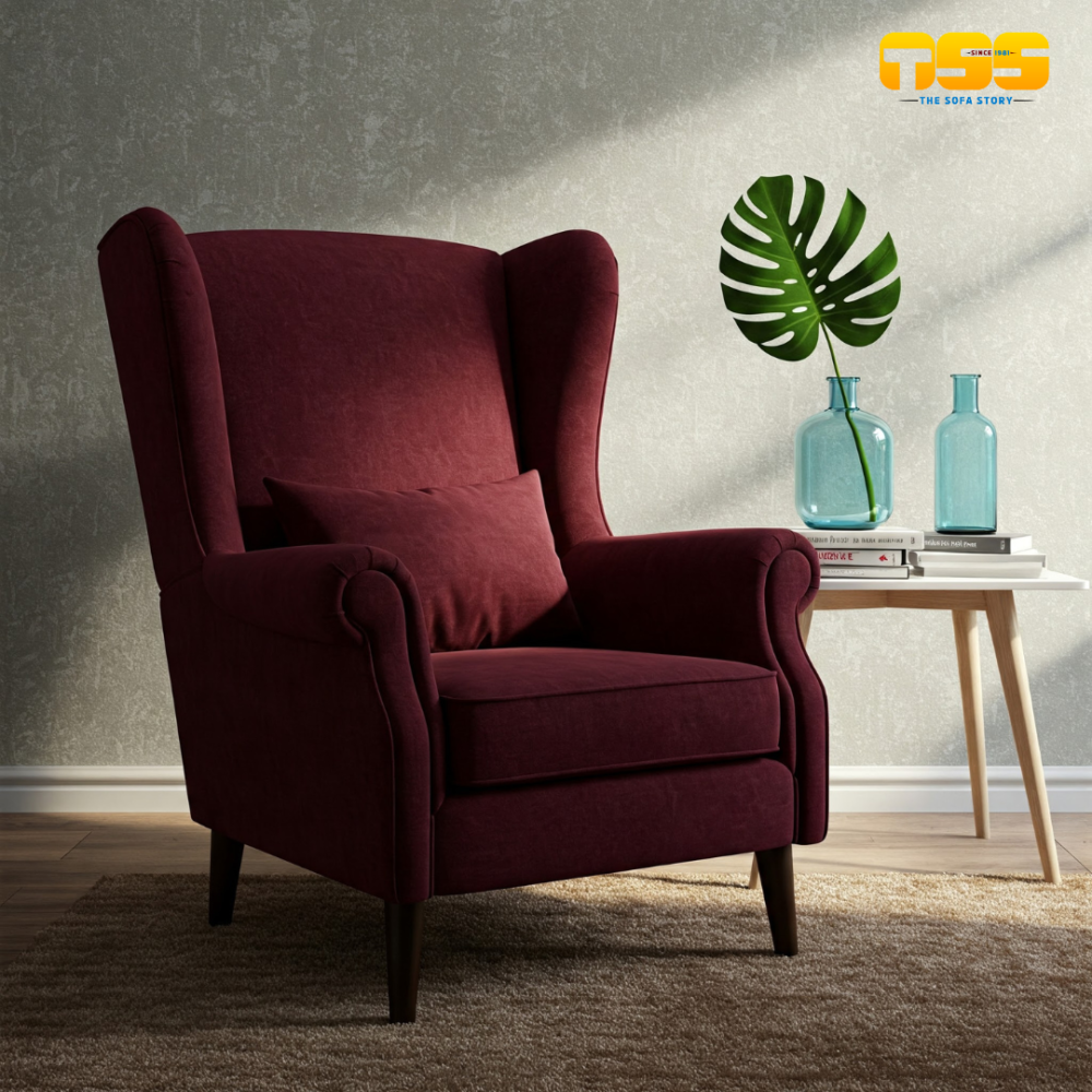 Wing Chair (Wine)